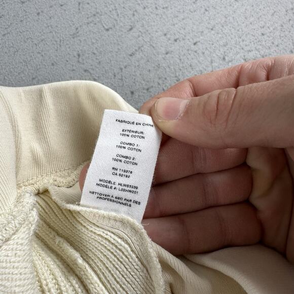 Helmut Lang Jogger Sweatpants Women’s Medium Ivory Cotton Knit Combo L02HW201 - Picture 14 of 16